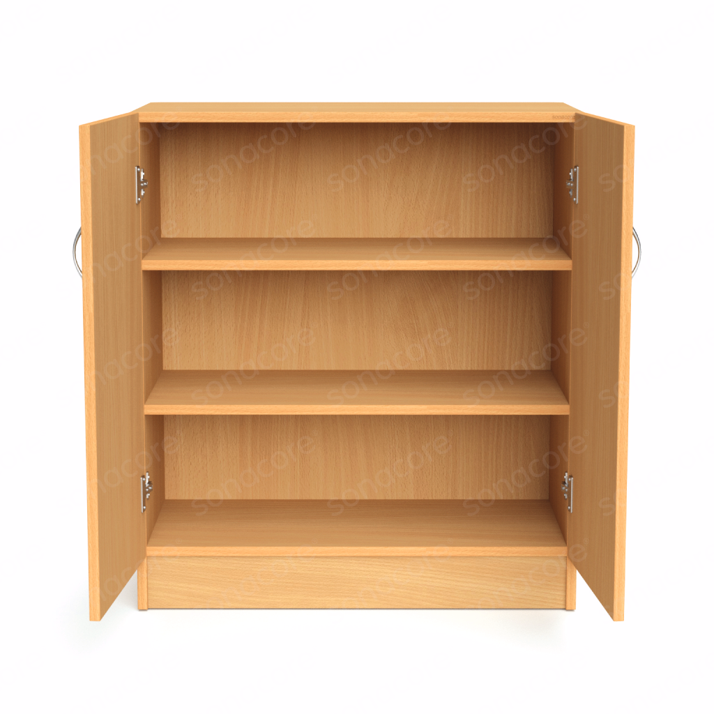 Cabinet Low Height - 3 Shelf with Shutter - Bav Beech - Image 3