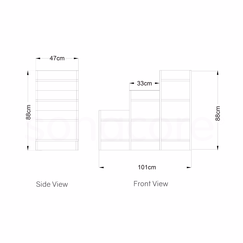 Storage Unit - 3 Steps - L - Colour Burst - Image 2