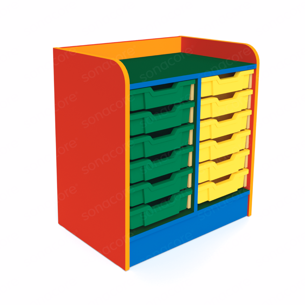 Tray Unit - 6x2 - Colour Burst - with 12 F1 Gratnells Trays