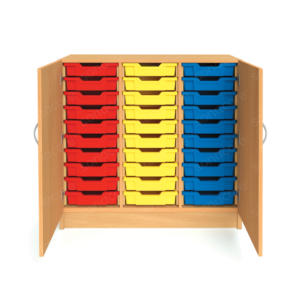 Tray Unit - 10x3 - with Shutter - with 30 Gratnells F1 Trays
