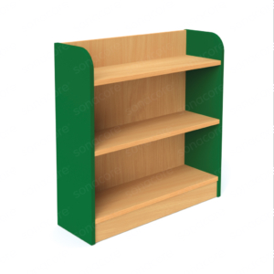Library Bookshelf - Single Sided - 3 Level - Green