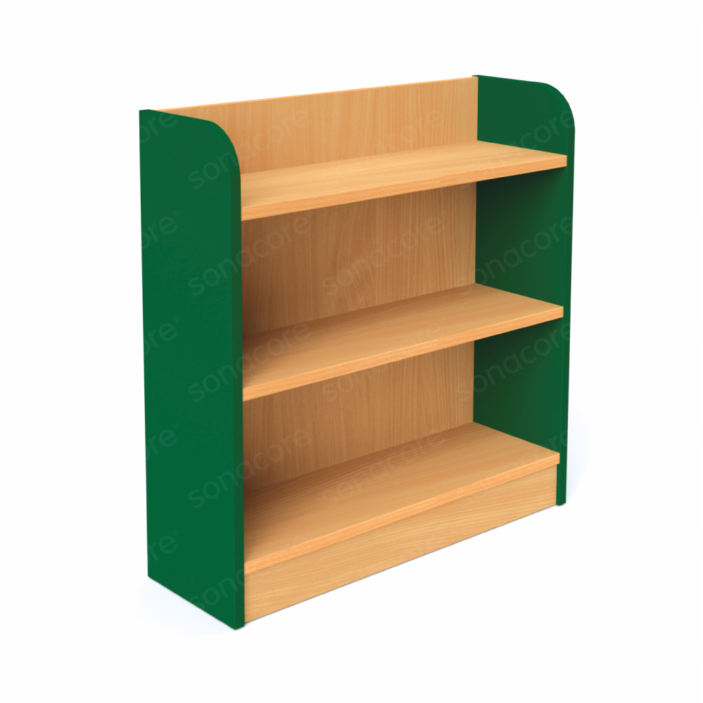 Library Bookshelf - Single Sided - 3 Level - Green